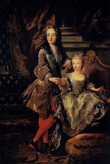 Francois de Troy Portrait of Louis XV of France with his